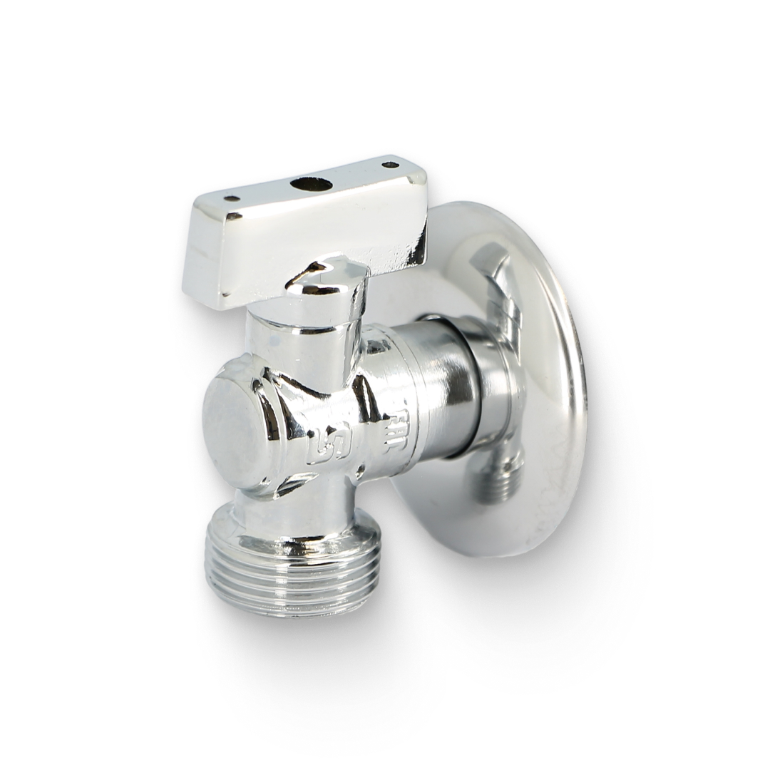 Кран шаровой НН 1/2 х 3/4 для подключения стиральных / посудомоечных машин, хром