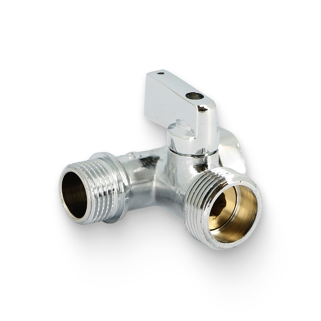 Кран шаровой приборный MVI 1/2x3/4x1/2 ННВ проходной хром BL.331.040504