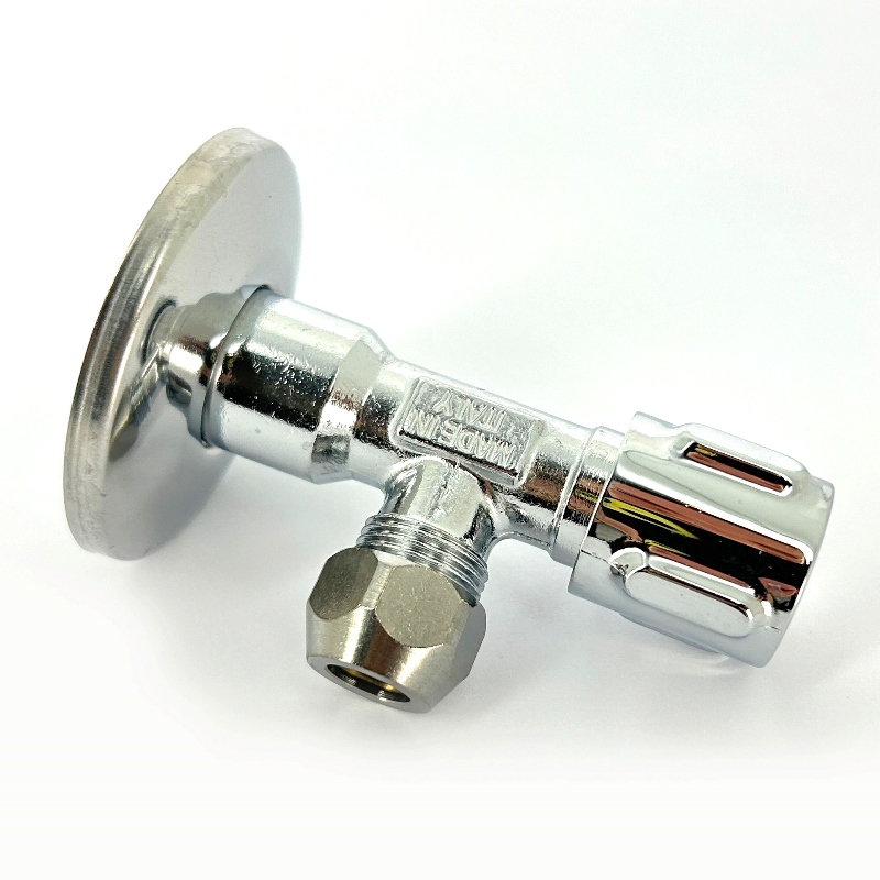 Вентиль Н-обж 1/2 х 10 мм (3/8) для подключения бачков / смесителей, рукоятка металл