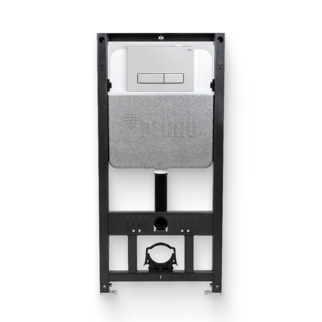 Инсталляция для унитаза REHAU NOVAFLOW с кнопкой NOVA QUAD 001 белый глянец 521963