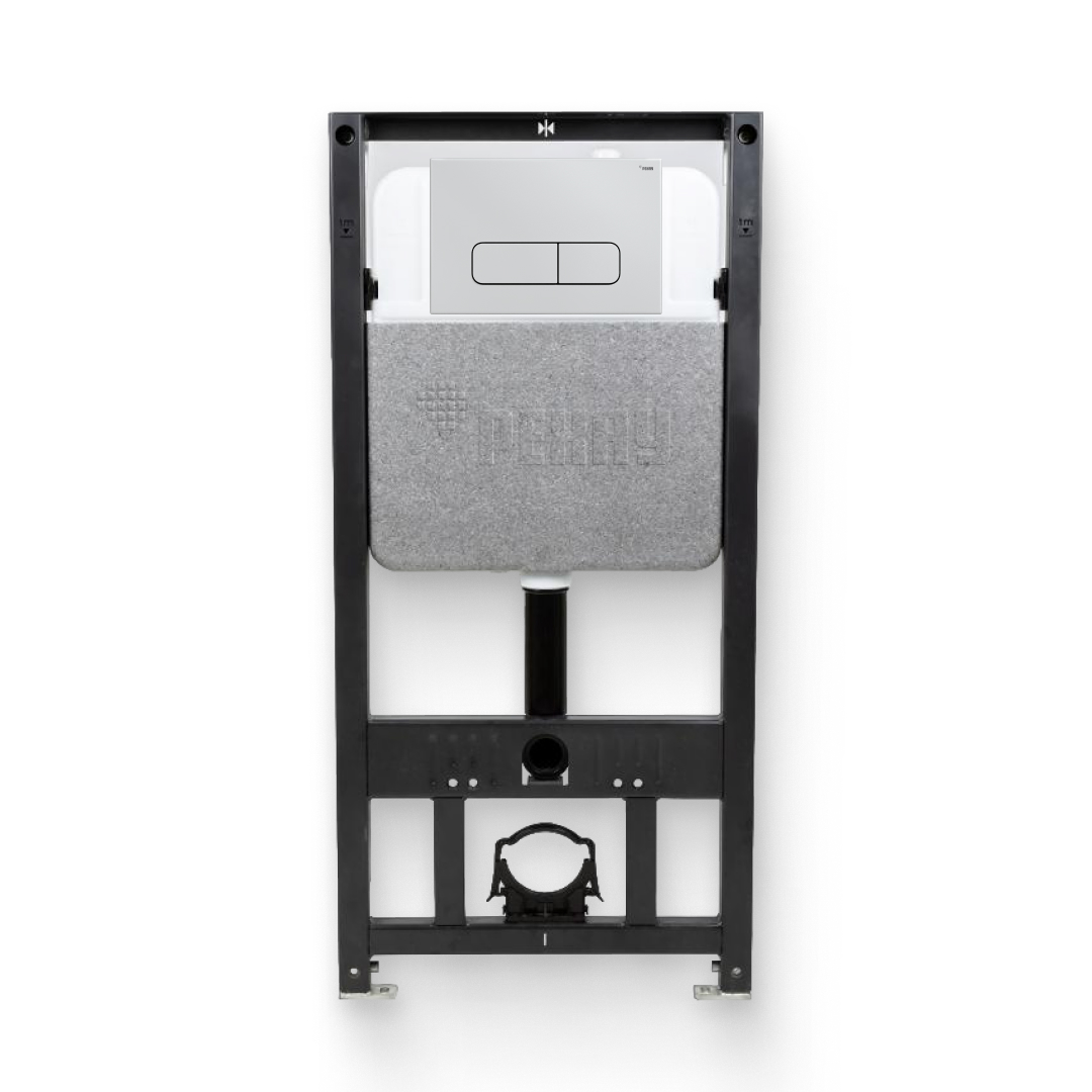 Инсталляция для унитаза REHAU NOVAFLOW с кнопкой NOVA ELLIPSE 001 белый глянец 521957