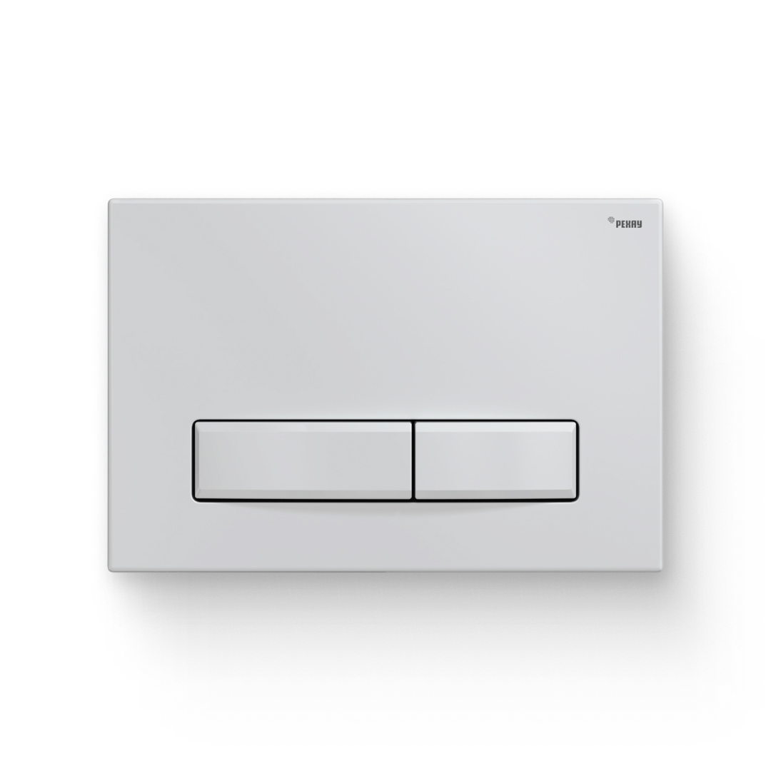 Кнопка смыва REHAU NOVA QUAD 001 пластик белая глянцевая 521942