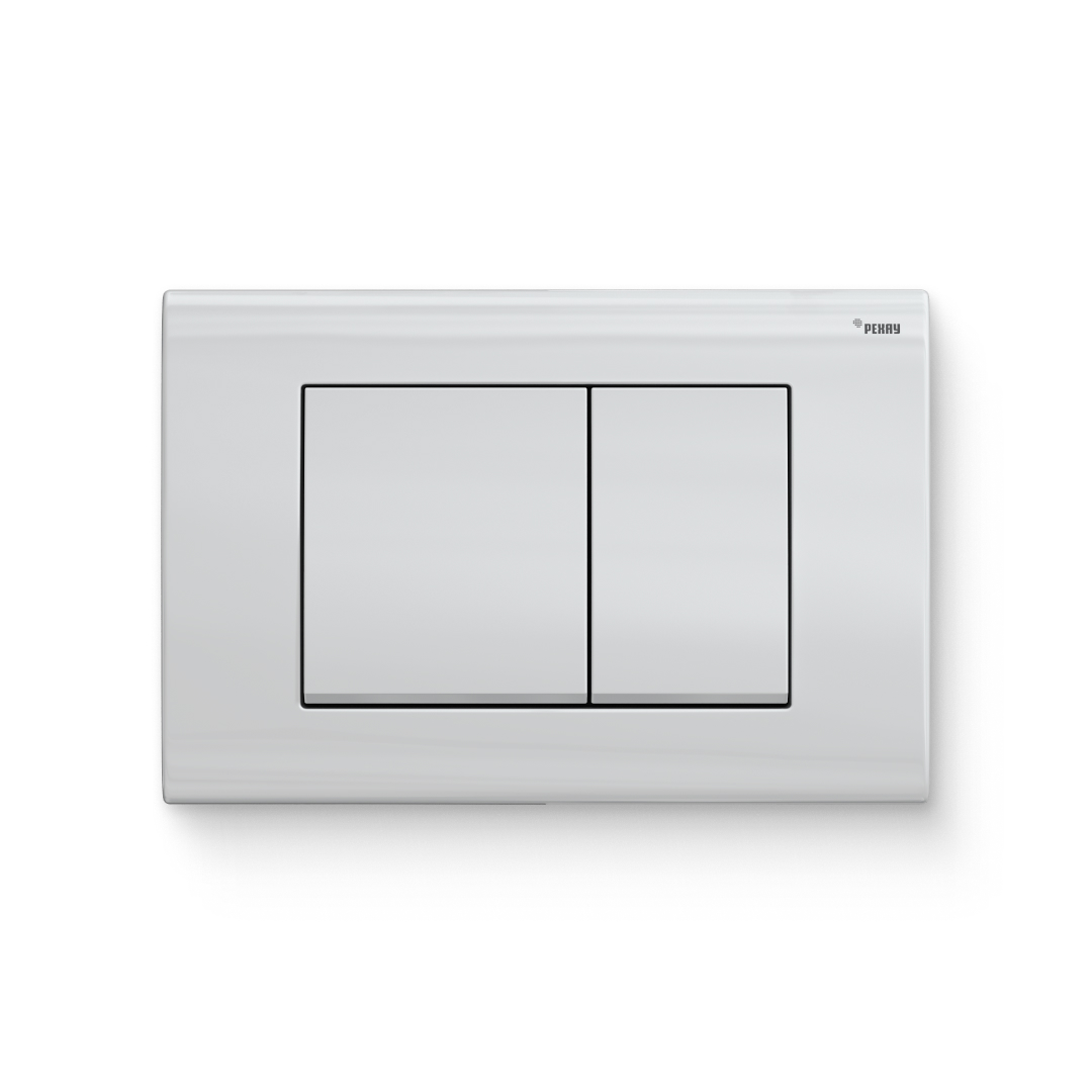 Кнопка смыва РЕХАУ NOVA QUAD 001 пластик, белый, глянцевый