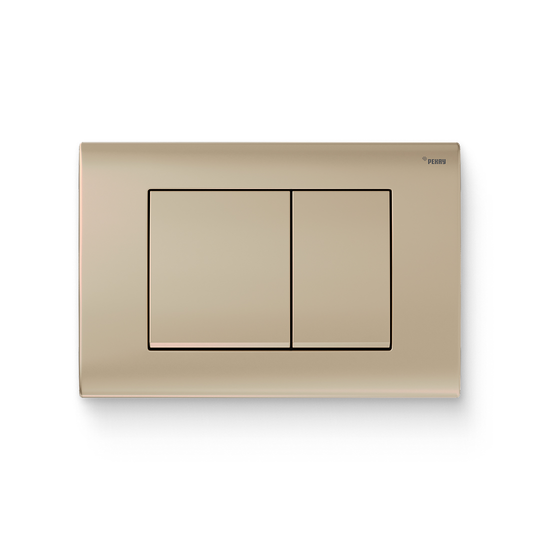 Кнопка смыва РЕХАУ NOVA QUAD 001 пластик, золотой, матовый