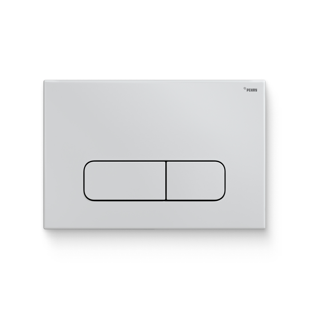 Клавиша смыва REHAU Nova Ellipse 001 пластик белый глянцевый 521888