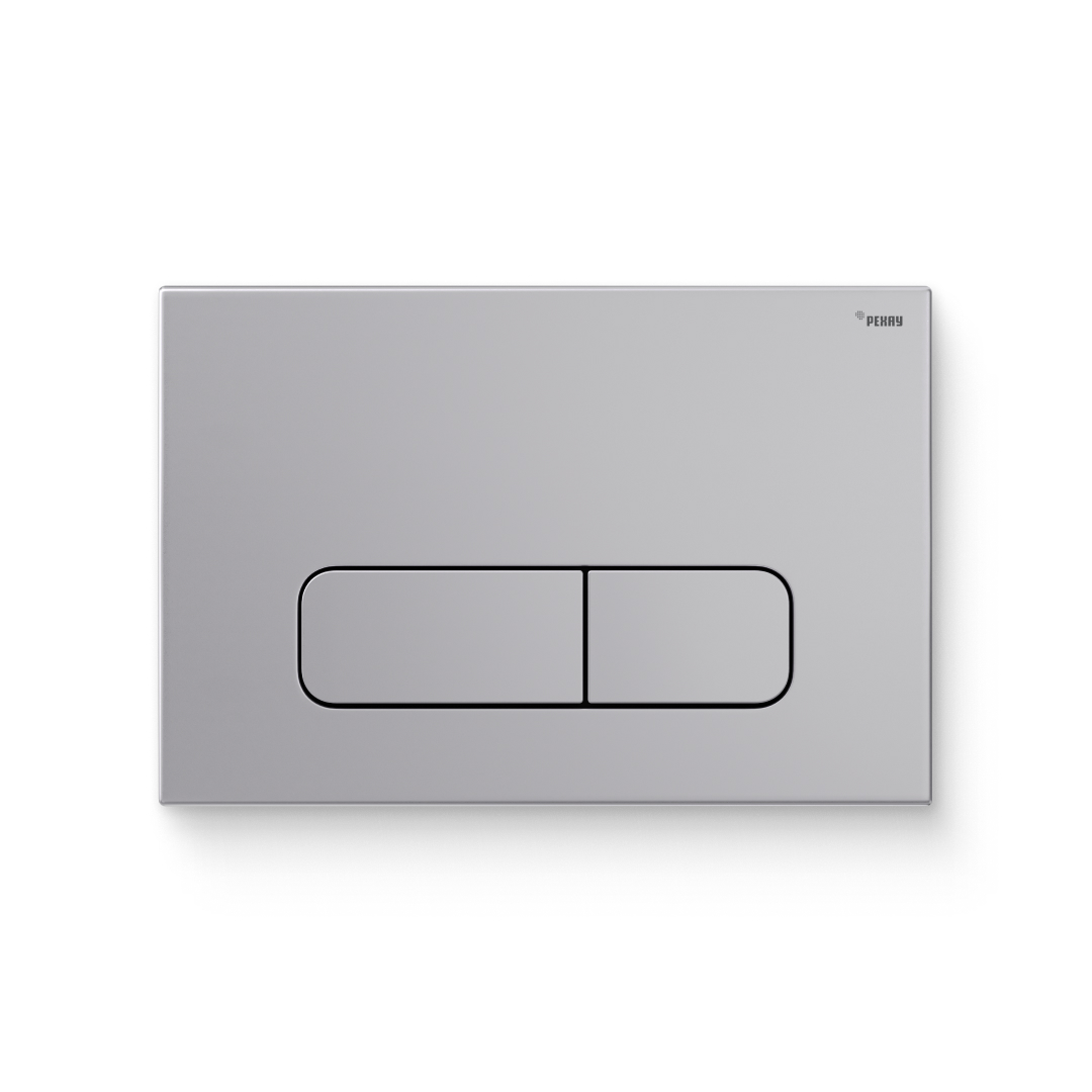 Кнопка смыва РЕХАУ NOVA ELLIPSE 001 пластик, серебристый, матовый