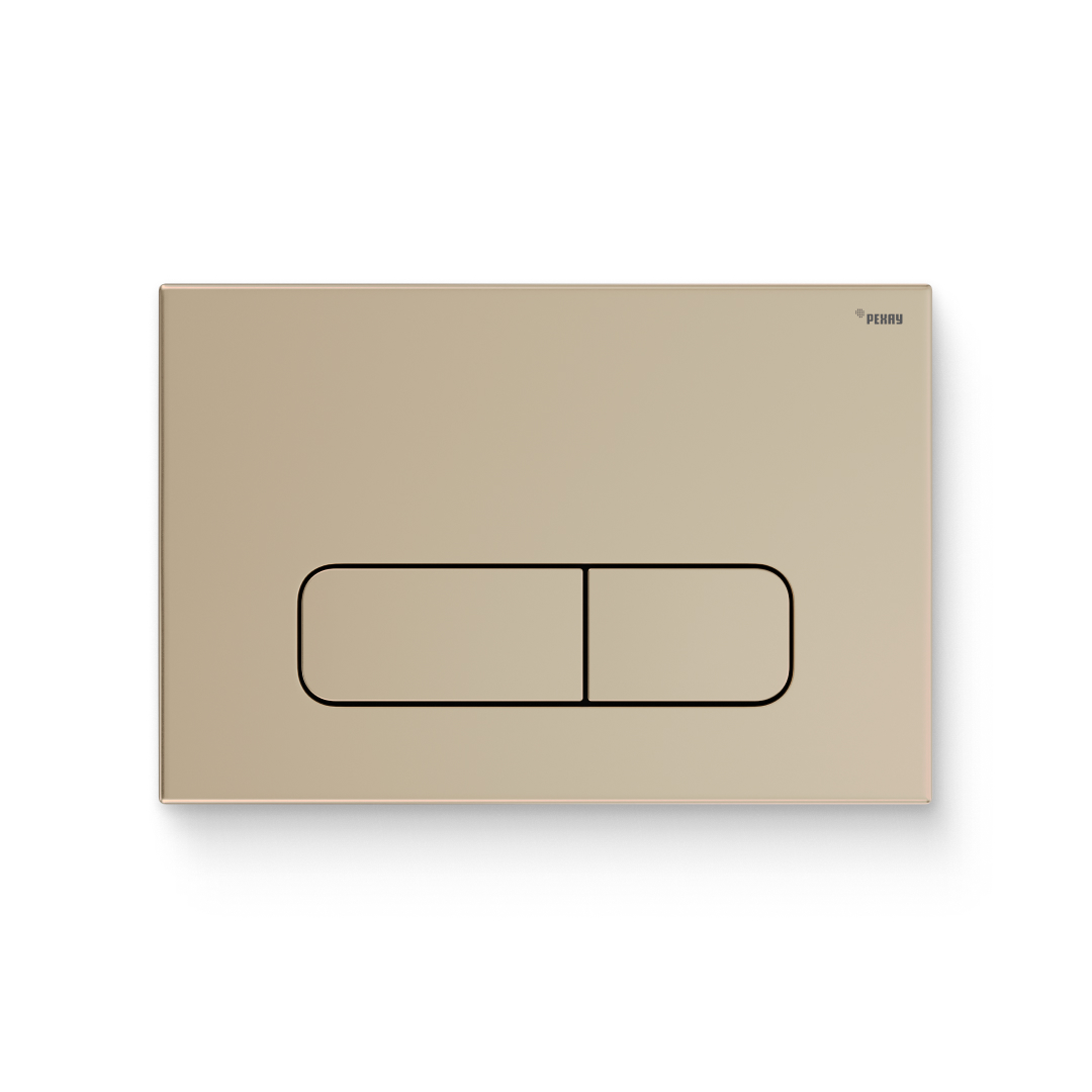 Кнопка смыва REHAU NOVA ELLIPSE 001 пластик золотой матовый 521890