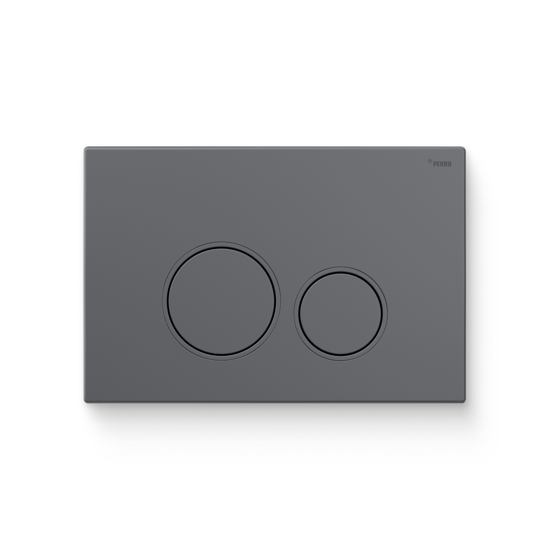 Кнопка смыва REHAU NOVA ORB 001 пластик графитовый матовый 521919