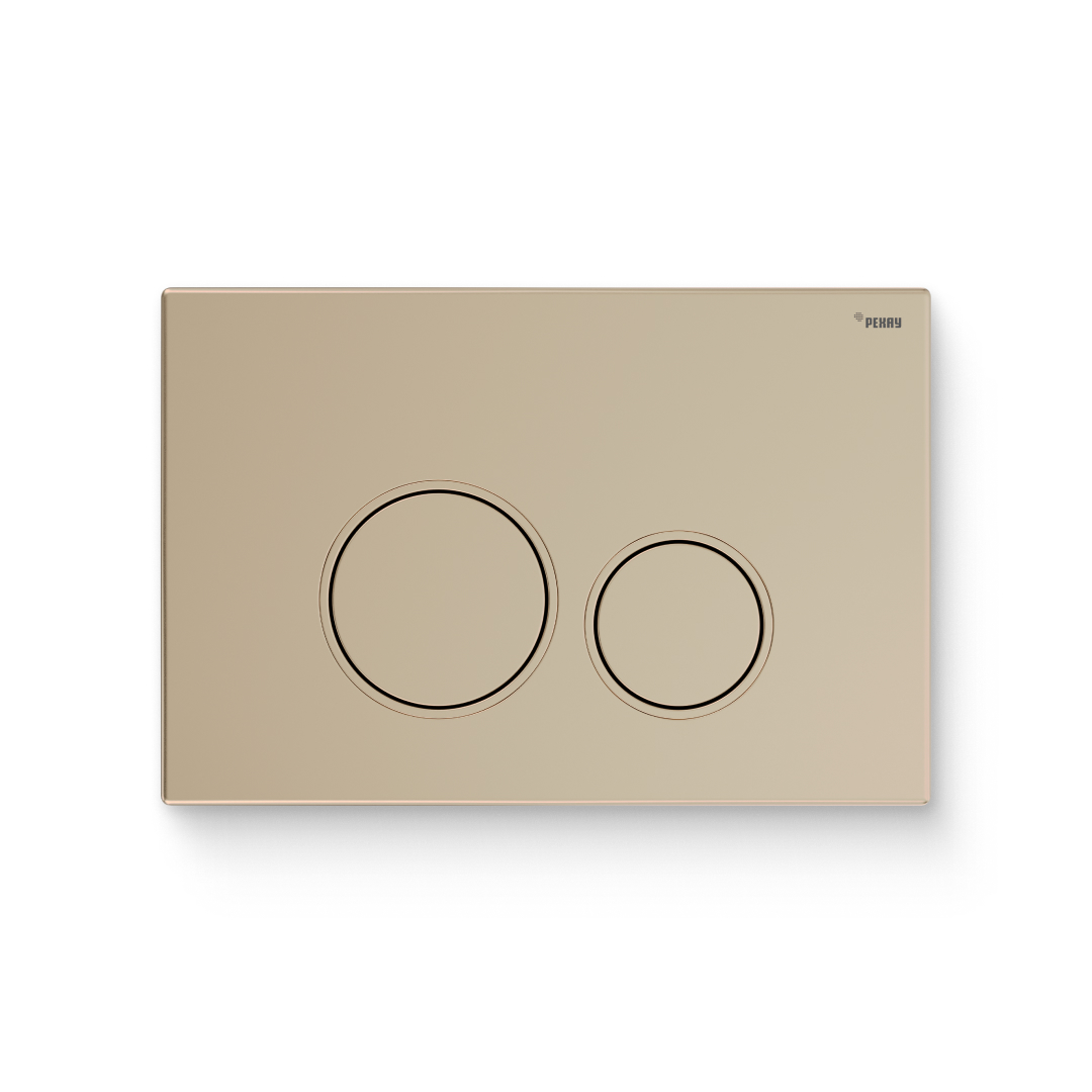 Кнопка смыва REHAU NOVA ORB 001 пластик золотой матовый 521920