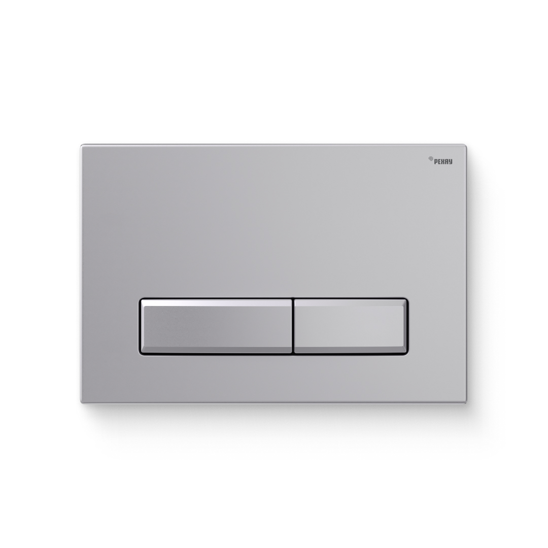 Кнопка смыва REHAU NOVA LONG 001 пластик серебристый матовый 521907