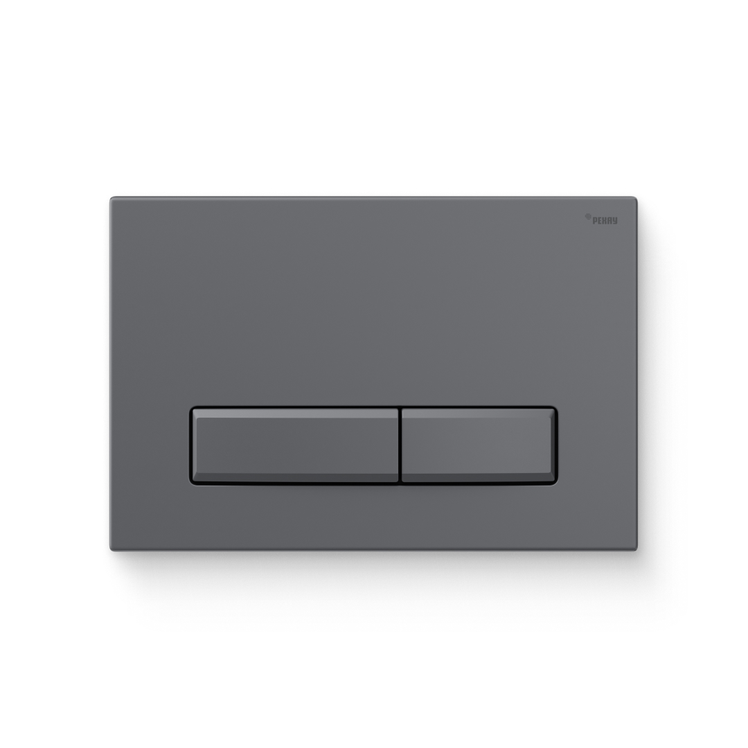 Кнопка смыва REHAU NOVA LONG 001 пластик графитовый матовый 521904