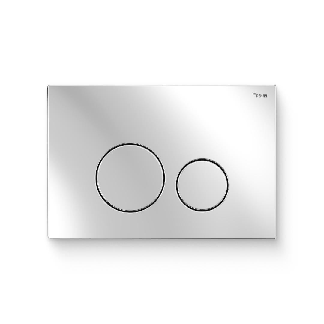 Кнопка смыва REHAU NOVA ORB STEEL нержавеющая сталь глянцевая 521933