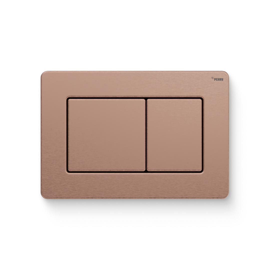 Кнопка смыва РЕХАУ NOVA PUBLIC антивандальная нерж. сталь, брашированное розовое золото, матовый