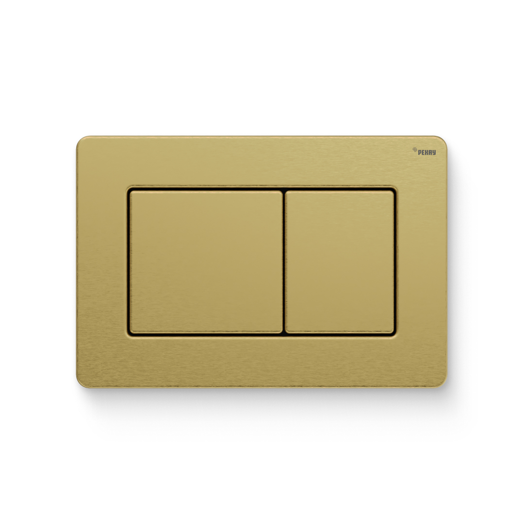 Кнопка смыва РЕХАУ NOVA PUBLIC антивандальная нерж. сталь, брашир. циркониевое золото, матовый