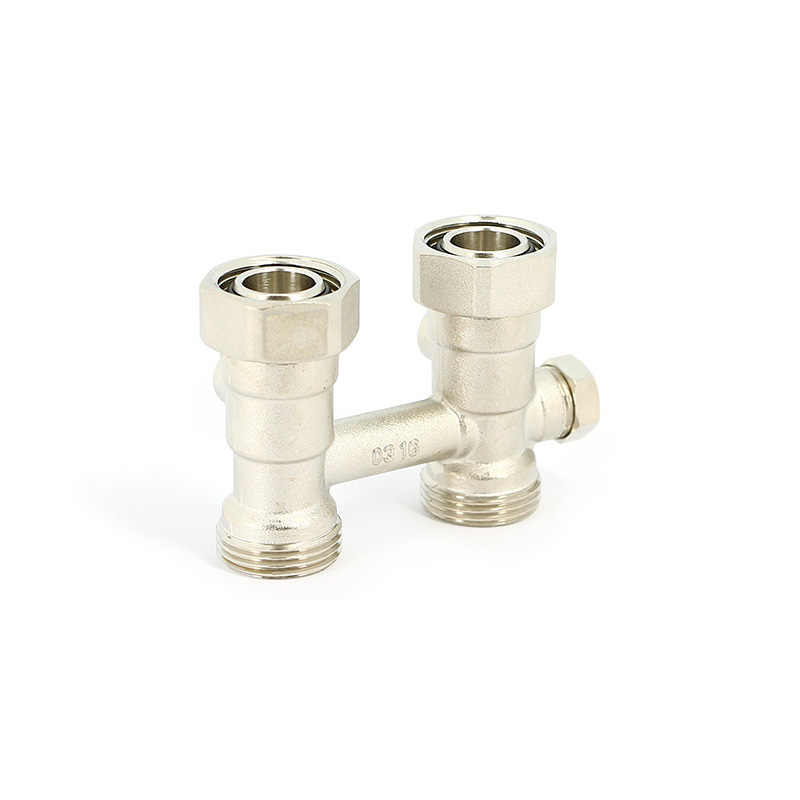 Узел прямой НВ 3/4 ЕК х 3/4 ЕК радиаторный со встроенными вентилями