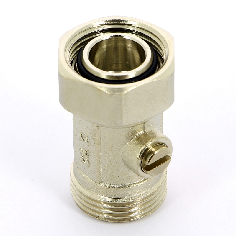 Узел прямой одинарный НВ 3/4ЕК х 3/4ЕК радиаторный со встроенным шаровым краном