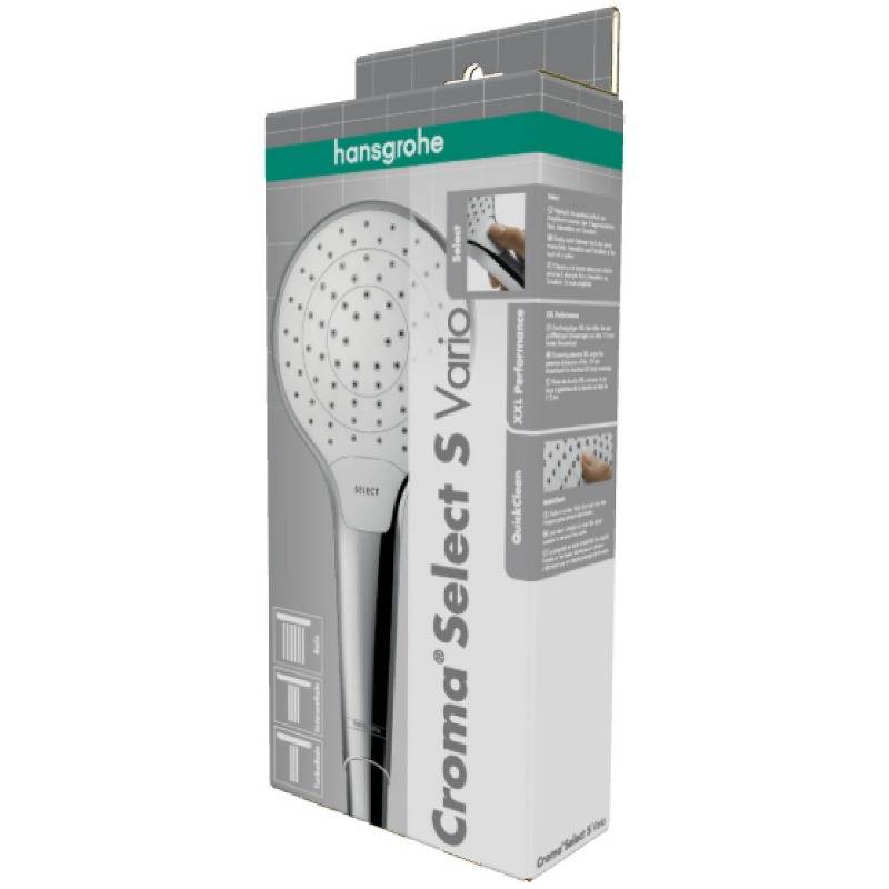 Ручной душ Hansgrohe Croma Select S Vario белый/хром 26802400