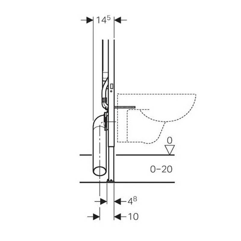 Система инсталляции для унитаза Geberit Duofix 114 см с бачком Sigma 8 см 111.796.00.1