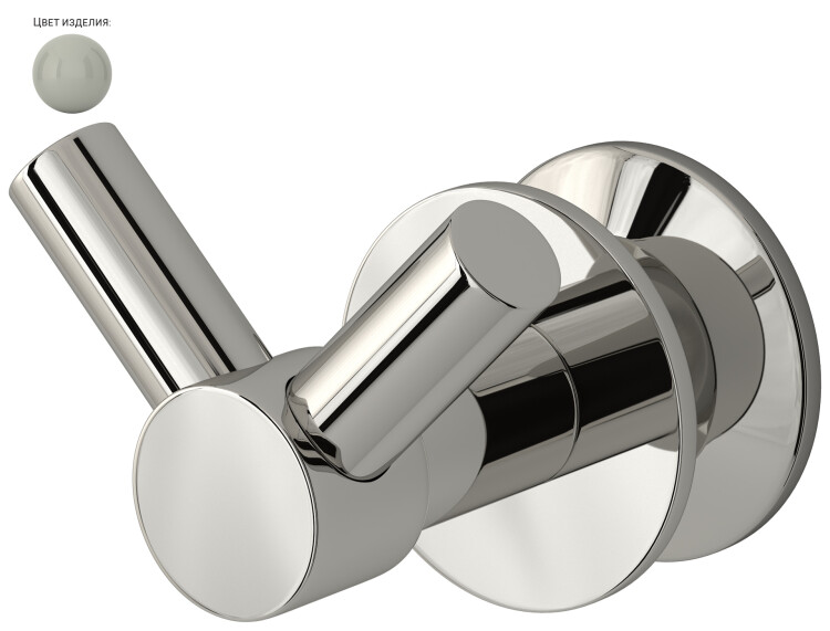 Крючок для полотенцесушителя одинарный Сунержа Виктория 50х50х50 мм агатовый серый 703820100002 RAL 7038