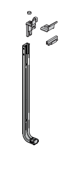 Кронштейн настенный Elsen для радиаторов с нижним подключением H=500 мм комплект 2 шт. RAL 9016 ZU533