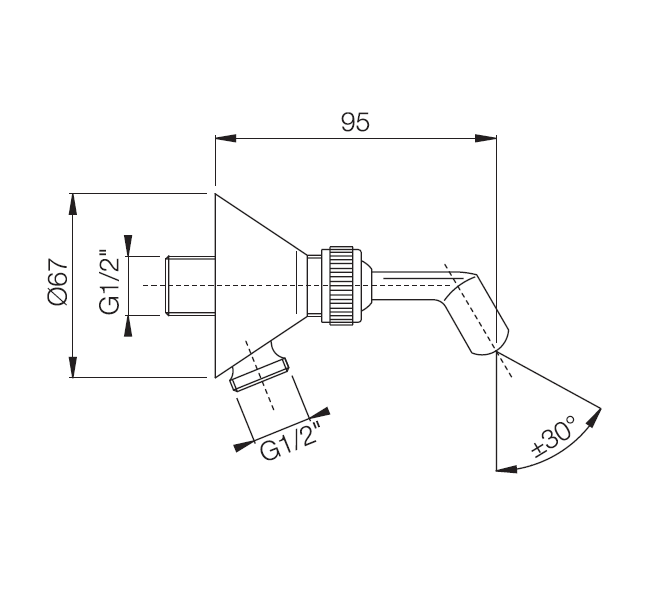 Шланговое подсоединение Fima Carlo Frattini Shower accessories 1/2 с держателем цвет золото F2048OR