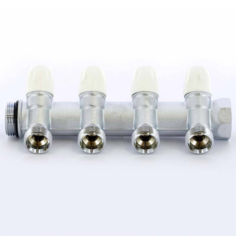 Коллектор хромированный Tiemme 1860 1 НВ 4 выхода 3/4 EK 50 мм 1860019