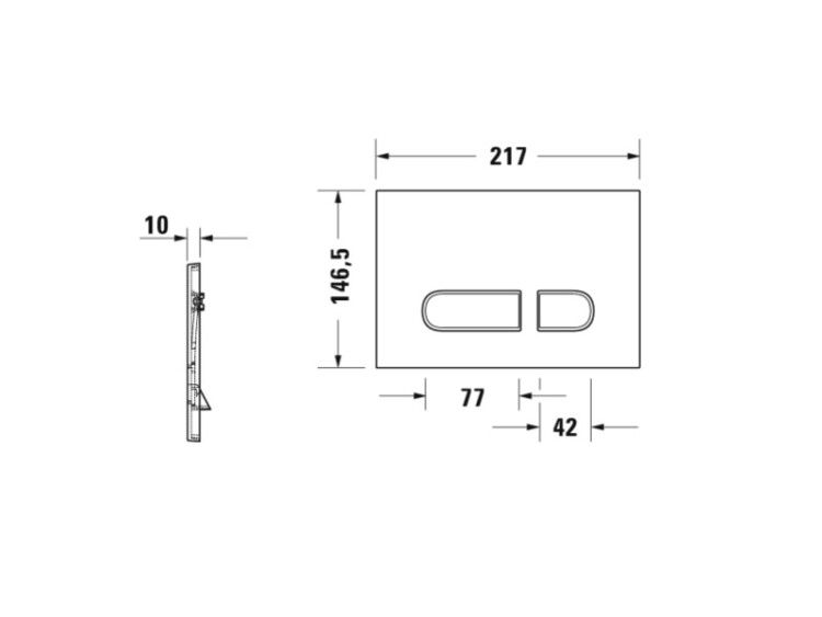 Клавиша смыва Duravit DuraSystem A1 для унитаза белая WD5001011000