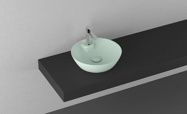 Раковина ISVEA SistemaY Soft 450х450х120 мм мятно-зеленая матовая 10SY65045SV2T