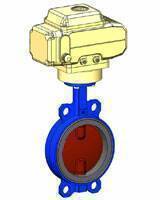Затвор дисковый поворотный TECOFI Tecfly межфланцевый PN16 DN50 с электроприводом Nutork VPI4448N04EP0050
