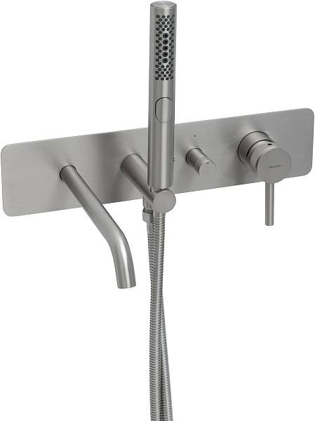 Смеситель для ванны Allen Brau Priority с внутренней частью излив 20 см никель браш 5.31A06-BN