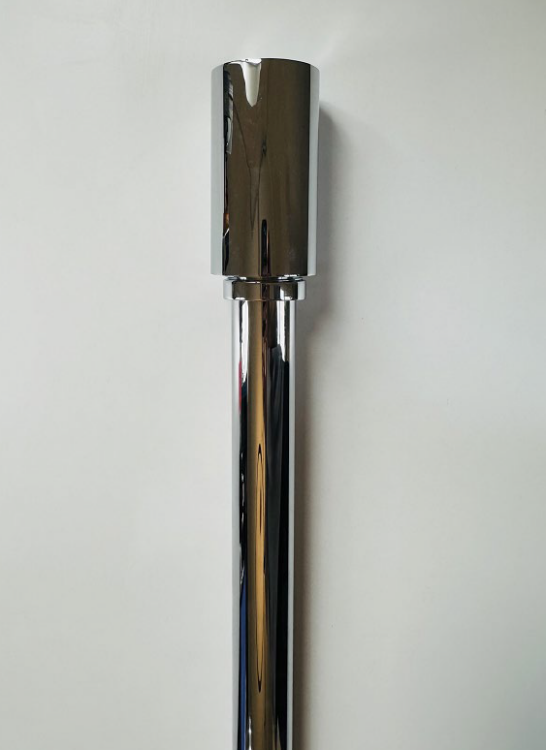 Сифон, DEA Design, в пол, для отдельностоящих раковин, подходящий для узких пьедесталов, цвет-хром