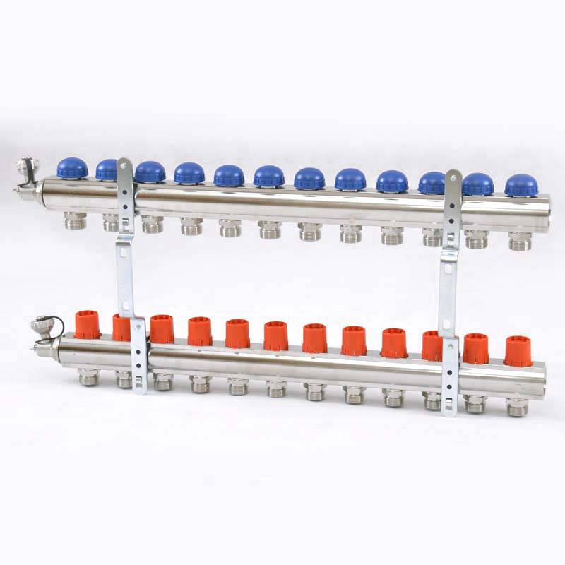 Коллекторная группа с балансировочными и термостатическими вентилями UNI-FITT 1x3/4 EK 12 выходов 441E4312