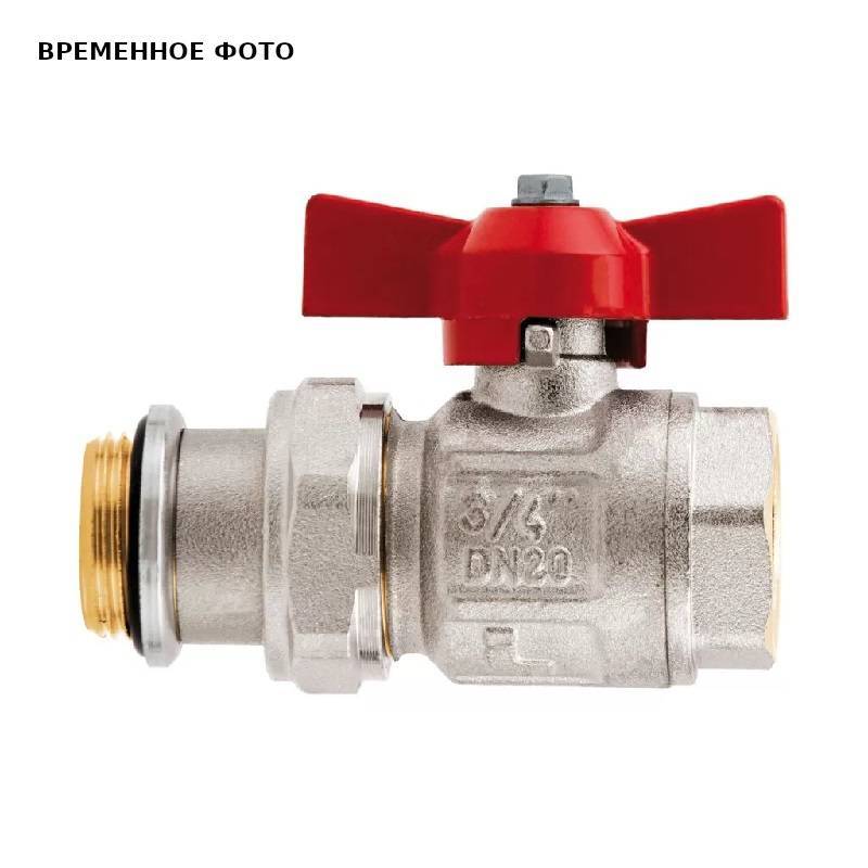 Кран шаровой угловой Itap IDEAL 1 1/4 НВ с американкой и уплотнением ручка-бабочка 098S0114