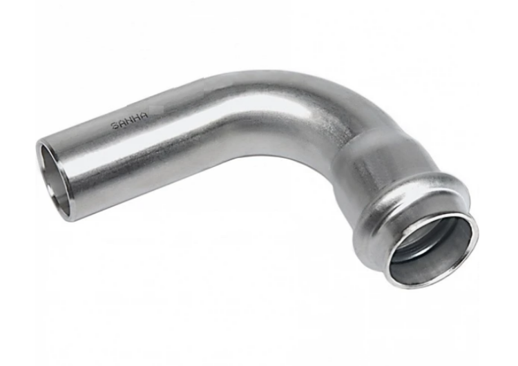 Отвод 90° Sanha NiroPress AISI304L пресс-ниппель 35 мм 691001A353