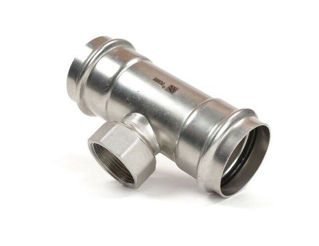 Тройник REHAU EdelPress 15х1/2х15 В нержавеющая сталь 11915151001