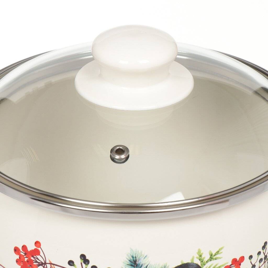 Кастрюля эмалированная Metrot Снегирь 2.2 л 8547