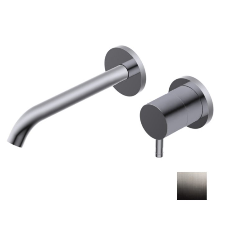 Смеситель для раковины Ritmonio Diametro35 Inox настенный встраиваемый Brushed Black Chrome E0BA0117SPCBLX