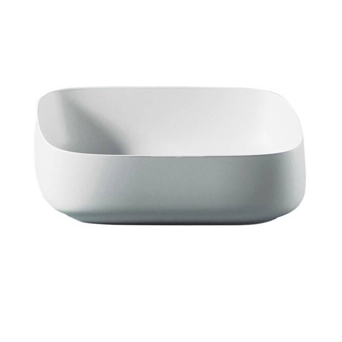 Раковина накладная Artceram Cognac Quadro 550x350x155 мм белый матовый COL0080500