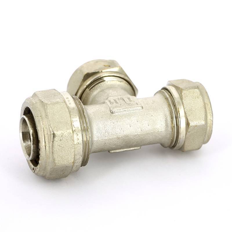 Тройник обжимной никелированный Tiemme 26х20х20 1600080