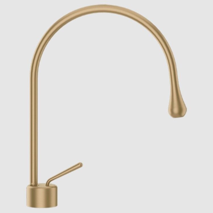 Смеситель для раковины Gessi Goccia на столешницу бронза PVD 33602726