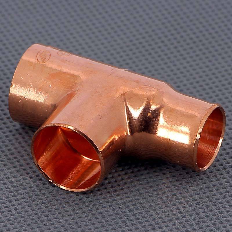 Тройник медный под пайку Viega 18х15х18 мм 102890