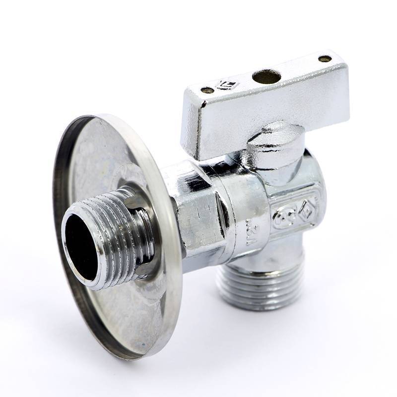 Кран шаровой Bugatti Miami 883 угловой 1/2 НР х 1/2 НР с розеткой 08830001