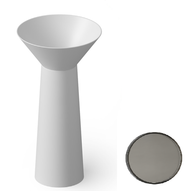 Раковина напольная DEA Design Pedestal Basin 480х480х900 мм Smoky Black DD2022480R4