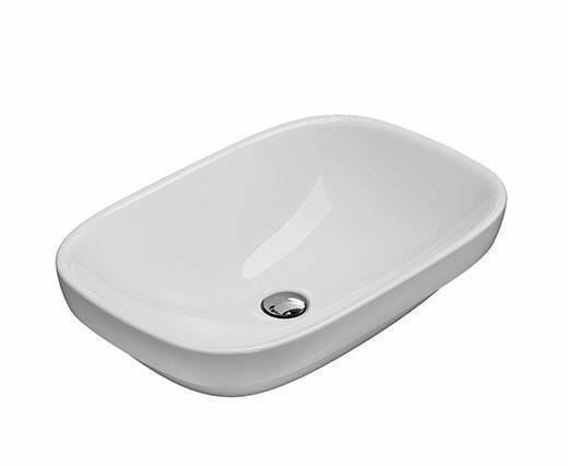 Раковина накладная Globo GENESIS 600х400х150 мм белая GE042BI