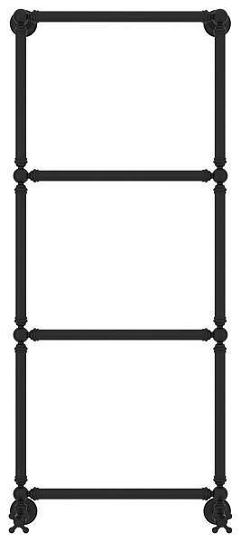 Полотенцесушитель водяной Сунержа Ренессанс 500x1260 мм матовый черный 31-0280-1250