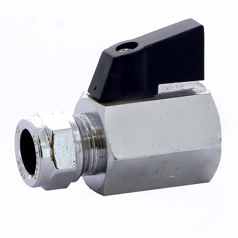 Кран шаровый мини Tiemme 12 мм x 1/2 дюйма обжим-внутренняя резьба 2900034