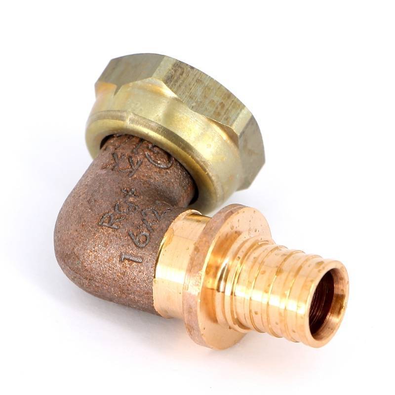 Угольник-переходник REHAU RAUTITAN RX+ 16х1/2 ВР с накидной гайкой бронза 456396