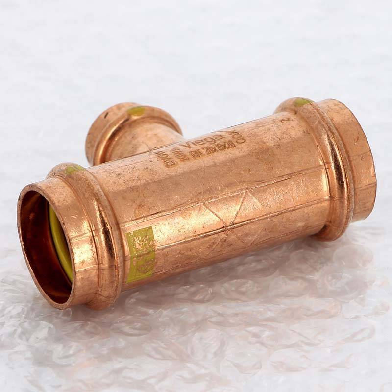 Тройник пресс медный Viega Profipress G 28x18x28 мм 633851