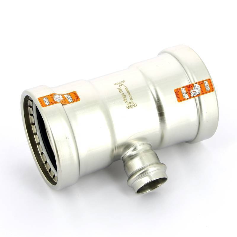 Тройник пресс нержавеющая сталь Viega Sanpress Inox XL 76.1х28х76.1 мм 483012