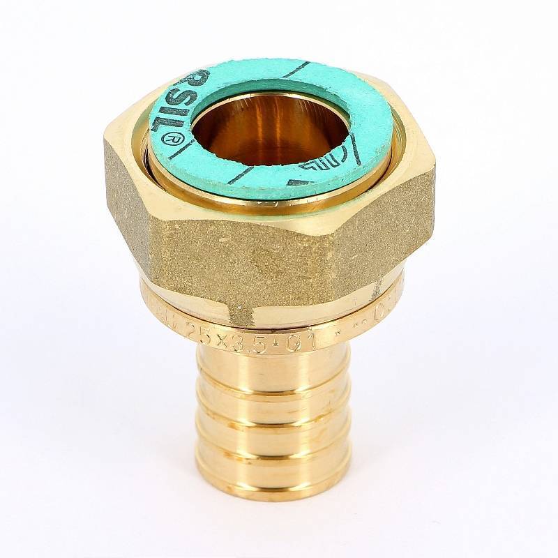Муфта с накидной гайкой Rehau Rautitan RX 25х1 бронза 366080